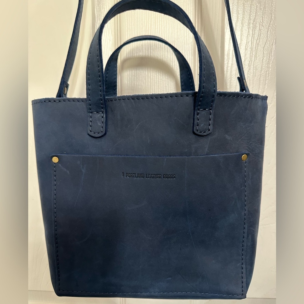 NWOT - Portland Leather Goods Mini Crossbody in Deep Water (AP)